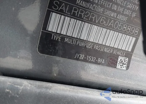 2018 Land Rover Discovery Hse from USA, damaged, VIN SALRR2RV6JA058898